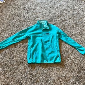 Patagonia Micro D Snap-T Fleece Pullover Sweater Teal Women’s- Large